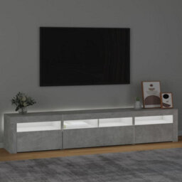 Walplus Tv Cabinet With Led Lights Concrete Grey 210X35X40 Cm - thumbnail 3