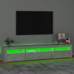 Walplus Tv Cabinet With Led Lights Concrete Grey 210X35X40 Cm - thumbnail 4