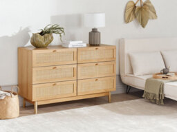 Beliani 6 Drawer Chest Nivo Light Brown - thumbnail 2