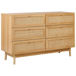 Beliani 6 Drawer Chest Nivo Light Brown