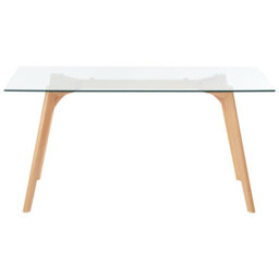 Beliani Dining Table Hudson Transparent 160 Cm 90 Cm Tempered Glass - thumbnail 4
