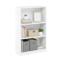 Walplus Jaya 3-Tier Adjustable Shelf Bookcase, Soft Pink Finish - thumbnail 3