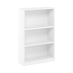 Walplus Jaya 3-Tier Adjustable Shelf Bookcase, Soft Pink Finish