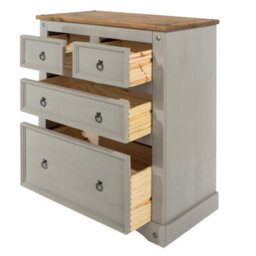 Core Products Premium Corona Grey, 2+2 Chest Of Drawers H103.8Cm X W91.0Cm X D47.0Cm - thumbnail 5