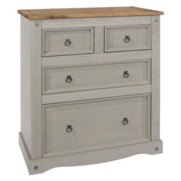 Core Products Premium Corona Grey, 2+2 Chest Of Drawers H103.8Cm X W91.0Cm X D47.0Cm - thumbnail 3