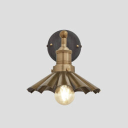 Industville Brooklyn Umbrella Wall Light, 8 Inch, Brass, Brass Holder - thumbnail 2