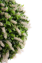 Pair Of Best Artificial 38Cm White Lush Lavender Hanging Basket Flower Topiary Ball - Weather & Fade Resistant - thumbnail 3