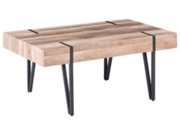 Wyld And Coco Urbanoak Coffee Table 110 X 60 Cm - Brown Mdf Top, Black Hairpin Legs - thumbnail 3