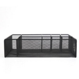 Desk Drawer Organizer Tray 6 Compartment Metal Mesh Storage - thumbnail 7