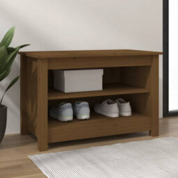 Berkfield Shoe Bench Honey Brown 70X38X45.5 Cm Solid Wood Pine
