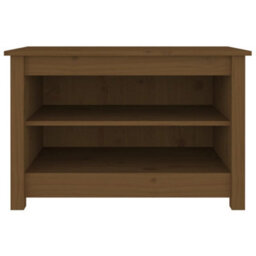 Berkfield Shoe Bench Honey Brown 70X38X45.5 Cm Solid Wood Pine - thumbnail 3