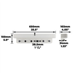Keypak Shelf Combo - White Wall, Coat Rack Organiser With 6 Black Hooks & Display Shelf For Hallways, Kitchens & Entryways - thumbnail 7