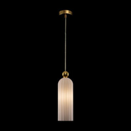 Luminosa Lighting Luminosa Antic Modern Slim Pendant Ceiling Light Gold, Glass White Shade - thumbnail 2