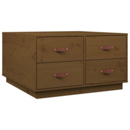 Walplus Coffee Table Honey Brown 80X80X45 Cm Solid Wood Pine - thumbnail 2