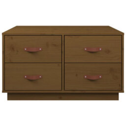 Walplus Coffee Table Honey Brown 80X80X45 Cm Solid Wood Pine - thumbnail 6