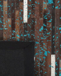 Beliani Rug Kisir Dark Brown 160 X 230 Cm Leather - thumbnail 6