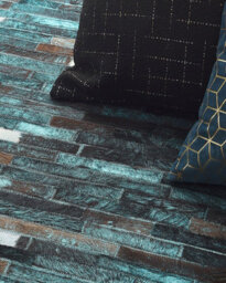 Beliani Rug Kisir Dark Brown 160 X 230 Cm Leather - thumbnail 4