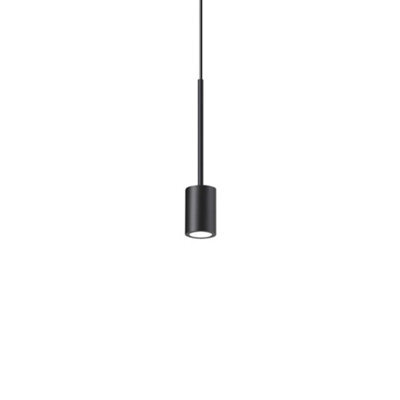 Ideal Lux Archimede Integrated Led Cylinderpendant Ceiling Light Black 250Lm 3000K