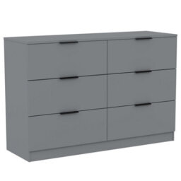 Lassic Vida Designs Trega Grey 6 Drawer Bedroom Chest (H) 800mm X (W) 1110mm X (D) 360mm - thumbnail 3