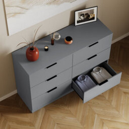 Lassic Vida Designs Trega Grey 6 Drawer Bedroom Chest (H) 800mm X (W) 1110mm X (D) 360mm - thumbnail 9