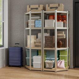 Costway 4-Tier Corner Metal Shelving Unit Adjustable Garage Storage Utility Rack 720Kg - thumbnail 9