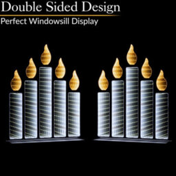Christow Christmas Infinity Light Led Candle Bridge Indoor Decoration 40Cm Wooden Base - thumbnail 4