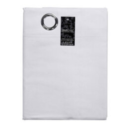 Homescapes Plain Off White Cotton Eyelet Curtains 137 X 182 Cm - thumbnail 4