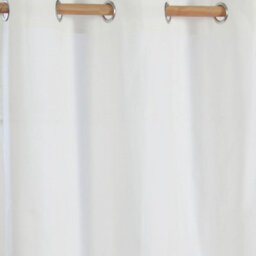 Homescapes Plain Off White Cotton Eyelet Curtains 137 X 182 Cm - thumbnail 3