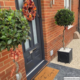 Idealist™ 30Cm Planter, Chelsea Flower Box, Faux Lead Reinforced Stone Dark Grey Square Outdoor Plant Pot - thumbnail 9