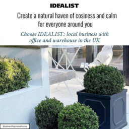 Idealist™ 30Cm Planter, Chelsea Flower Box, Faux Lead Reinforced Stone Dark Grey Square Outdoor Plant Pot - thumbnail 7