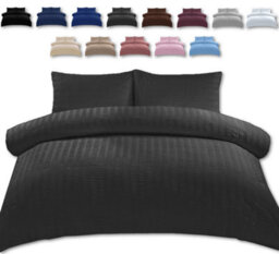 TheWhiteWater Limited Duvet Cover Set Seersucker Single/double/king/super King Bedding Set - Duvet Cover + Matching Pillowcase - Charcoal