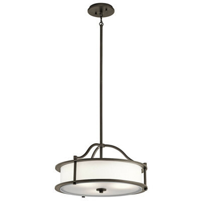 Elegant 3-Bulb Classic Pewter Ceiling Pendant Light Fitting With E27 Socket