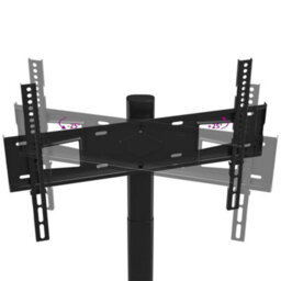 Walplus Corner Tv Stand 1-Tier For 32-65 Inch Black - thumbnail 6