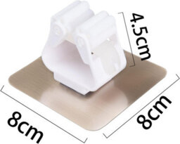 6 Pack Wall-Mounted Broom Holder, No Drilling Required, For Kitchen, Stairs, Bathroom, Garage - thumbnail 2