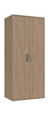 Hazlemere 2 Door Wardrobe  - Oak Finish On Express Delivery And Ready Assembled - image 1