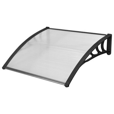 Costway Door Canopy Awning Shelter Front Back Porch Window Roof Outdoor Shade Patio Transparent - image 1
