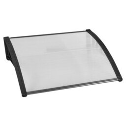 Costway Door Canopy Awning Shelter Front Back Porch Window Roof Outdoor Shade Patio Transparent - thumbnail 8