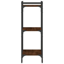 Berkfield Industrial Bookcase 3-Tier Brown Oak 40X30X86 Cm Engineered Wood - thumbnail 5