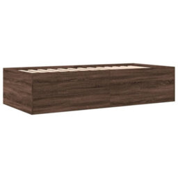 Berkfield Daybed With Drawers Without Mattress Brown Oak 90X200 Cm - thumbnail 6