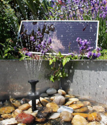 Primrose Solar Powered Water Fountain Pump Kit With Led Lights 300Lph - thumbnail 3