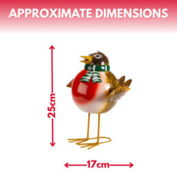 Christmas Rockin Robin Ornament Metal Decoration - thumbnail 2