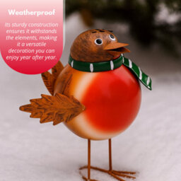 Christmas Rockin Robin Ornament Metal Decoration - thumbnail 6