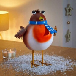Christmas Rockin Robin Ornament Metal Decoration - thumbnail 3