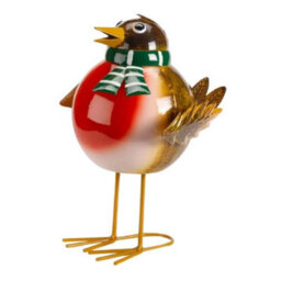 Christmas Rockin Robin Ornament Metal Decoration - thumbnail 4