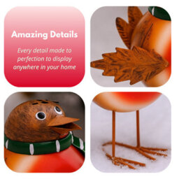 Christmas Rockin Robin Ornament Metal Decoration - thumbnail 9