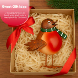 Christmas Rockin Robin Ornament Metal Decoration - thumbnail 7