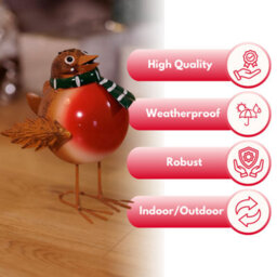 Christmas Rockin Robin Ornament Metal Decoration - thumbnail 8