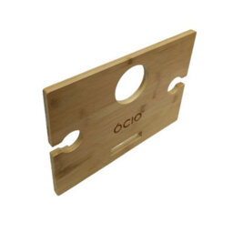 Summit Portable Bamboo Wine Glass & Snack Table Wooden Picnic Table Graze Cheese Board - thumbnail 6