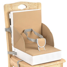 Ladida Portable Toddler Booster Seat,lightweight,compact,easy Clean, With Straps, Khaki - thumbnail 1