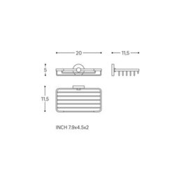 Cosmic Shower Caddy, Shower Basket, 20Cm, Chrome, Hidden Fixings, Anti-Corrosion, 5Kg Resistance, Start Collection - thumbnail 5